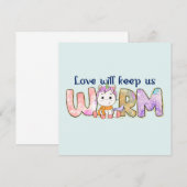 Liebe Behalte uns warm | Adorable Einhorn Winter (Vorne/Hinten)