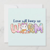 Liebe Behalte uns warm | Adorable Einhorn Winter (Vorderseite)