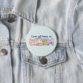 Liebe Behalte uns warm | Adorable Einhorn Winter Button (Beispiel)