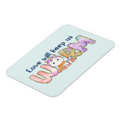 Liebe Behalte uns warm | Einhorn Winter Magnet (Linke Seite)