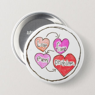Liebe behebt jedes Problem-Button Button