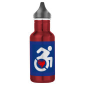 Liebe behindert edelstahlflasche (Links)