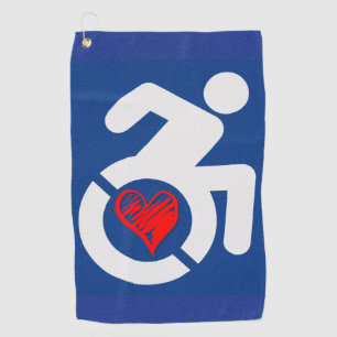 Liebe behindert golfhandtuch