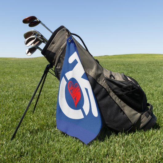 Liebe behindert golfhandtuch (Gras)