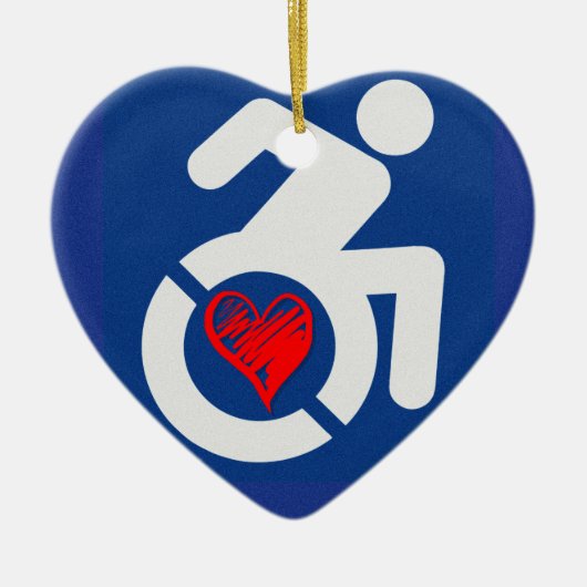 Liebe behindert keramik ornament (Vorne)