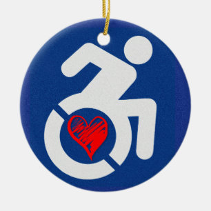 Liebe behindert keramik ornament