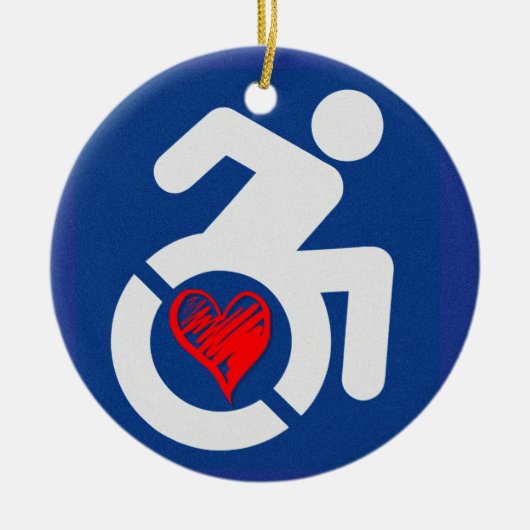 Liebe behindert keramik ornament (Vorne)