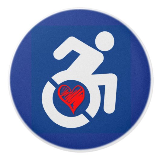 Liebe behindert keramikknauf (Vorderseite)