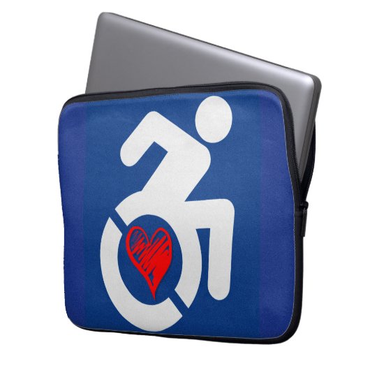 Liebe behindert laptopschutzhülle (Vorderseite Links)