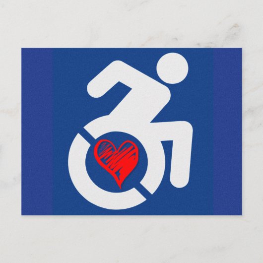 Liebe behindert postkarte (Vorderseite)