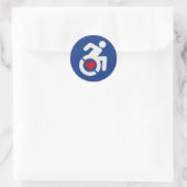 Liebe behindert runder aufkleber (Tasche)