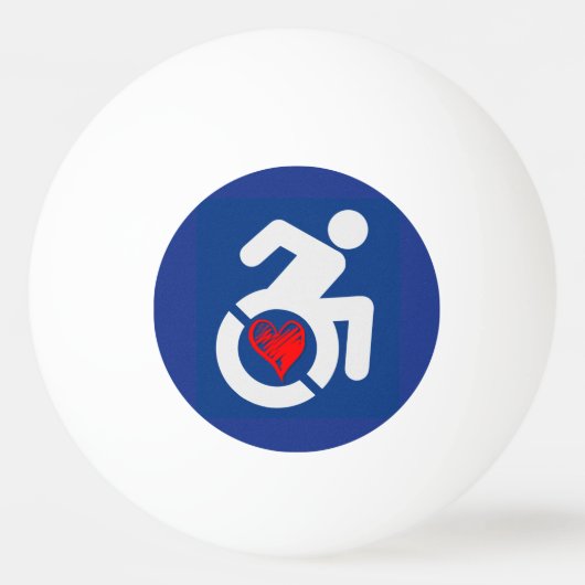 Liebe behindert tischtennisball (Vorderseite)