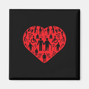 Liebe Behinderte Rollstuhl Quadriplegiker Parapleg Magnet