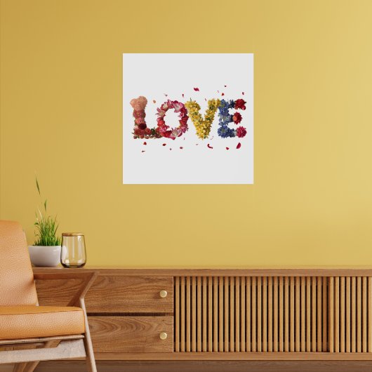 Liebe bei Blume Poster (Wohnzimmer 2)