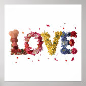 Liebe bei Blume Poster (Vorne)
