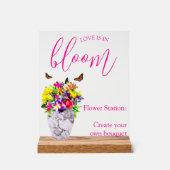 Liebe bei Blumenhochzeiten Acrylschild (Vorderseite)