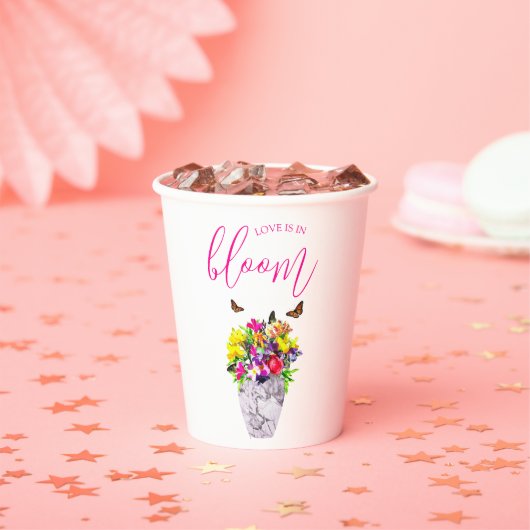 Liebe bei Blumenhochzeiten Pappbecher (Insitu)