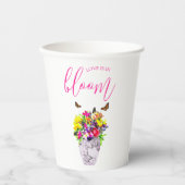 Liebe bei Blumenhochzeiten Pappbecher (Vorderseite)