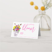 Liebe bei Blumenhochzeiten Platzkarte (Vorderseite)