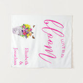 Liebe bei Blumenhochzeiten Wandteppich (Vorderseite (Horizontal))