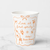 Liebe bei den ersten Brautparty-Cups des Spritz Pappbecher (Rückseite)