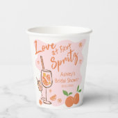 Liebe bei den ersten Brautparty-Cups des Spritz Pappbecher (Rückseite)