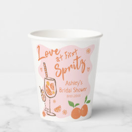 Liebe bei den ersten Brautparty-Cups des Spritz Pappbecher