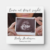 Liebe bei der Ankündigung der Schwangerschaft im e Fotoplatte (Vorderseite)