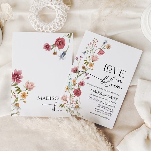 Liebe bei der Einladung zur Wildblume Brautparty