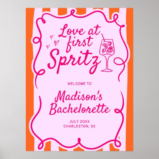 Liebe bei der ersten Spritz Bachelorette Poster (Vorne)