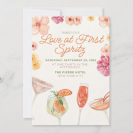Liebe bei der ersten Spritz Bridal Dusche Einladun Einladung
