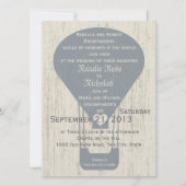 Liebe bei der Luftballonhochzeit Einladung (Vorderseite)