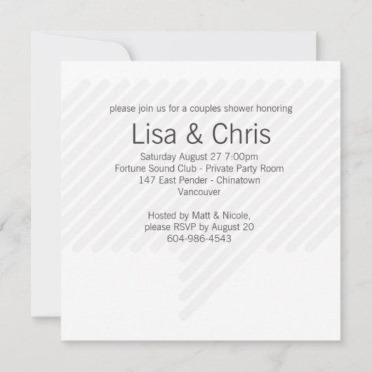 "Liebe bei erstem Latte" Dusche laden ein Einladung (Rückseite)