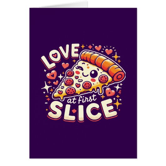 Liebe bei First Slice, Niedliche Pizza Lover Spaß (Vorne)
