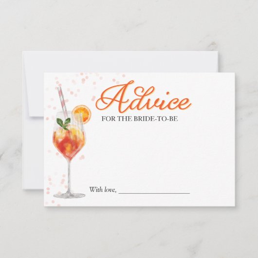 Liebe bei First Spritz Advice for the Bride Card Einladung (Vorderseite)