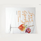 Liebe bei First Spritz | Brautparty-Backdrops Wandteppich (Vorderseite (Horizontal))
