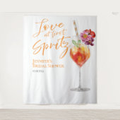 Liebe bei First Spritz | Brautparty-Backdrops Wandteppich (Vorderseite)