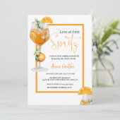 Liebe bei First Spritz Brautparty Cocktail Modern Einladung (Stehend Vorderseite)