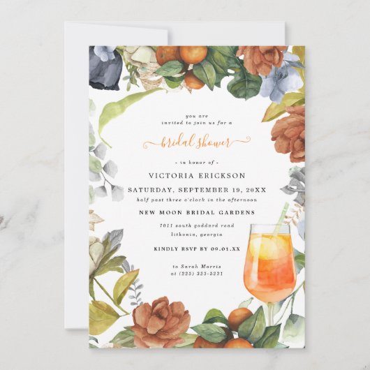 Liebe bei First Spritz | BRAUTPARTY Einladung (Vorderseite)