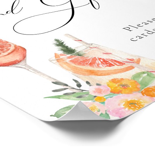 Liebe bei First Spritz Bright Cocktailkarten & Ges Poster (Ecke)