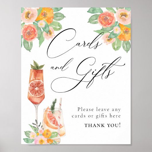 Liebe bei First Spritz Bright Cocktailkarten & Ges Poster (Vorne)