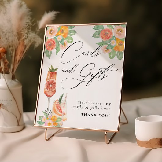 Liebe bei First Spritz Bright Cocktailkarten & Ges Poster