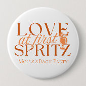 Liebe bei First Spritz - Fun Orange Bachelorette Button (Vorderseite)