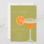 Liebe bei First Spritz Green Einladung (Vorderseite)