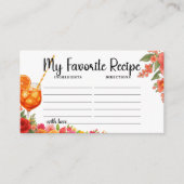 Liebe bei First Spritz My Lieblings-Rezept Begleitkarte (Vorderseite)