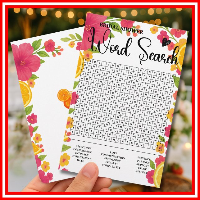Liebe bei First Spritz Word Search Game Bride Show (Von Creator hochgeladen)