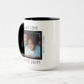 Liebe bei First Swipe Online Couple Valentine Tass Tasse (Vorderseite Links)