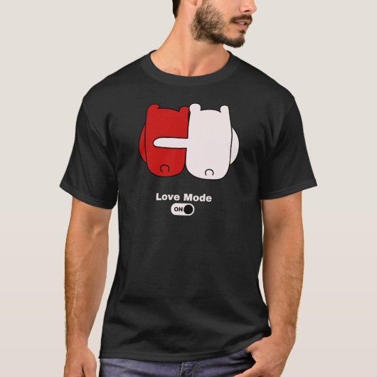 Liebe bei Niedlichen Bärenpaaren T-Shirt (Vorderseite)