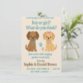 Liebe bei Welpen Einladung (Stehend Vorderseite)