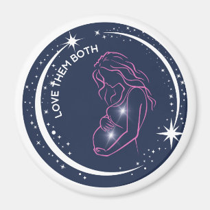 Liebe beide Pro-Life Inspirierende Mutter Baby Magnet